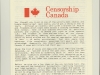 Censorship Canada One 1